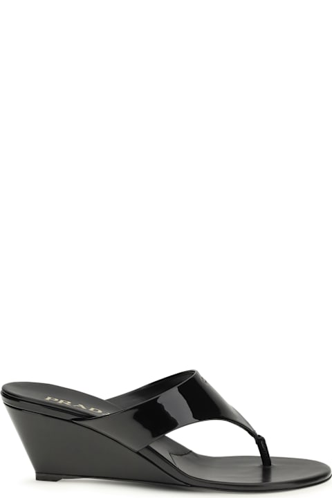 Prada Leather Thong Sandals