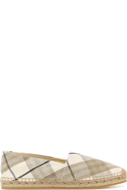 Sale for Women Burberry Embroidered Canvas Mews Check Espadrilles