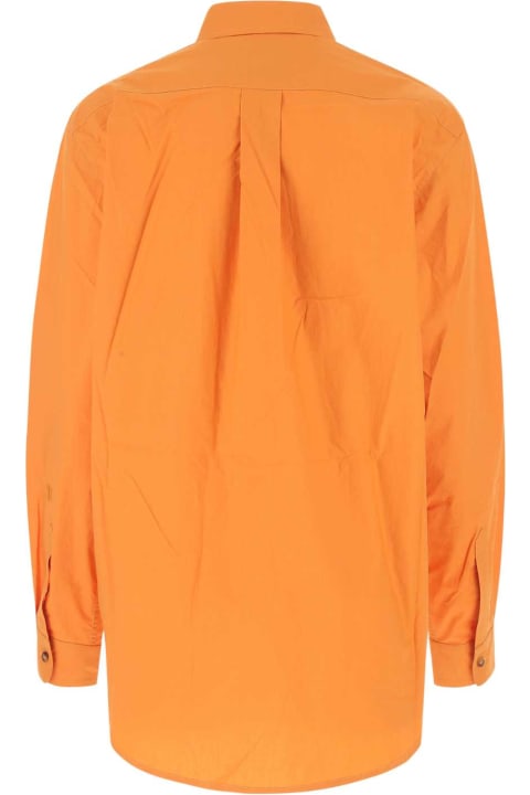 Nanushka Topwear for Women Nanushka Orange Poplin Oversize Shirt