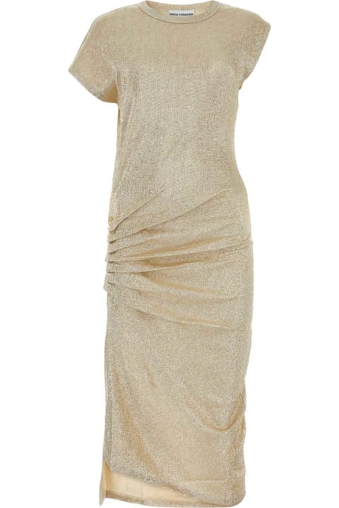 Paco Rabanne for Women Paco Rabanne Gold Stretch Viscose Blend Dress