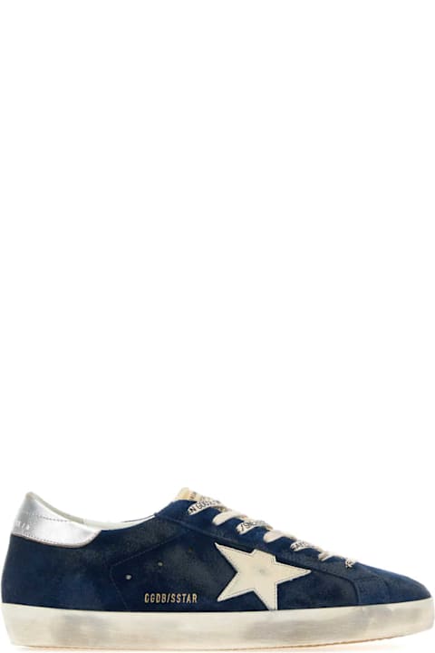 Sneakers for Men Golden Goose Blue Suede Superstar Classic Sneakers