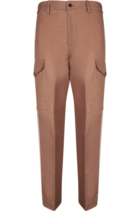 Homeware Nine in the Morning Brown Linen Cargo Trousers