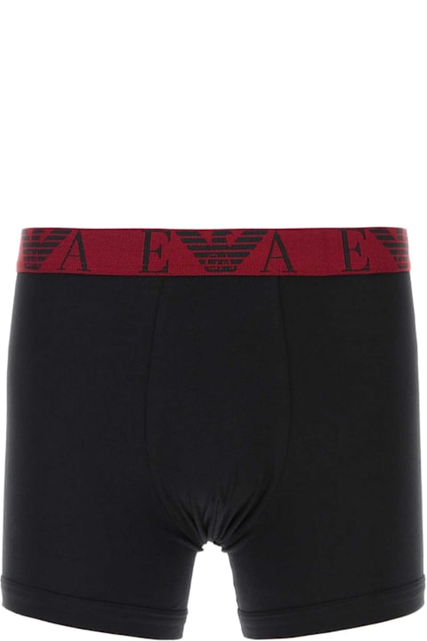 キッズ新着アイテム Emporio Armani Black Stretch Cotton Boxer Set