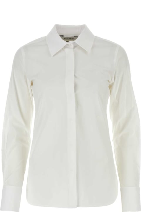 Sale for Women Max Mara White Stretch Poplin Shirt