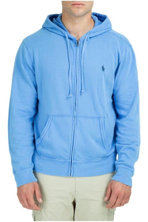 Polo Ralph Lauren Fleeces & Tracksuits for Men Polo Ralph Lauren Embroidered Pony Zipped Hoodie
