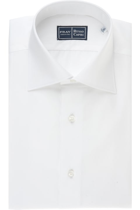 Fashion for Men Fray Regular Fit Shirt In White Popeline