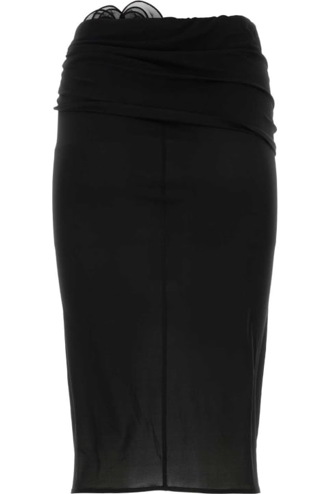 Fashion for Women Magda Butrym Black Silk Skirt