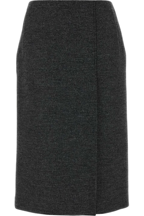 スカート PRADA CHARCOAL WOOL SKIRT Prada Charcoal Wool Skirt | italist