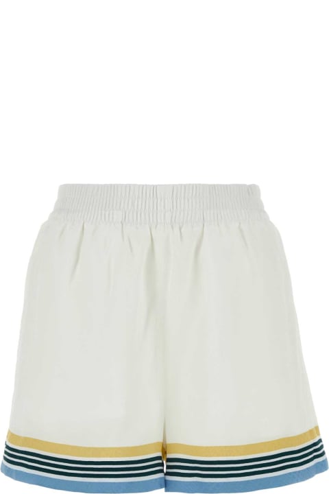 Casablanca Pants & Shorts for Women Casablanca White Silk Shorts