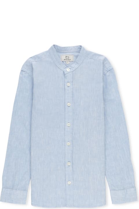 Topwear for Boys Woolrich Cotton And Linen Shirt