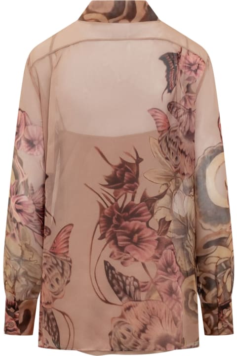 Alberta Ferretti Topwear for Women Alberta Ferretti Silk Shirt With Floral Print