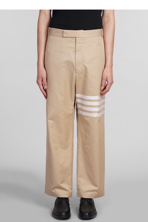 Pants for Men Thom Browne Pants In Beige Cotton