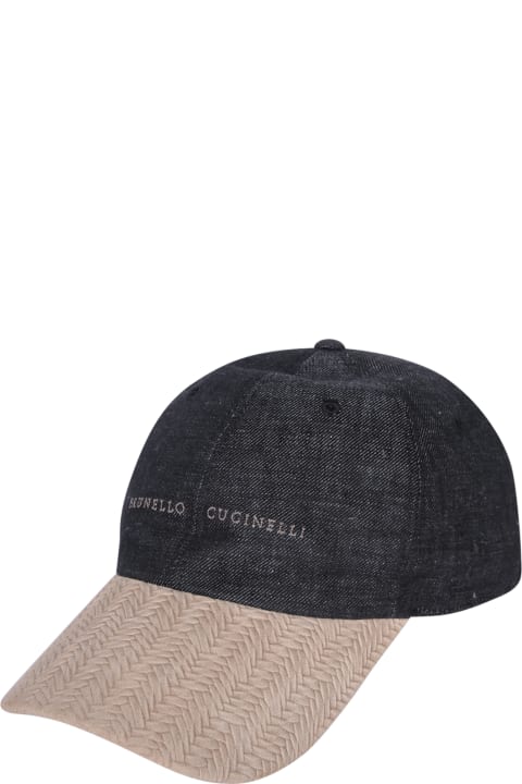 Hats for Women Brunello Cucinelli Logo Beige Cap