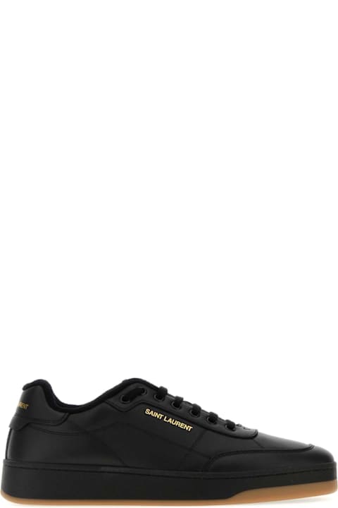 Homeware Saint Laurent Black Leather Sl/61 Sneakers