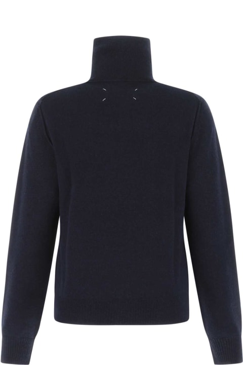 Fashion for Women Maison Margiela Midnight Blue Cashmere Sweater
