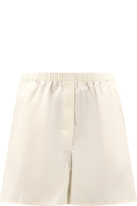 Miu Miu Pants & Shorts for Women Miu Miu Poplin Shorts