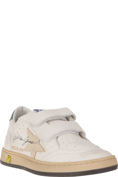 Golden Goose Shoes for Boys Golden Goose Ballstar Strap Nappa Upper Leather Star And Hee