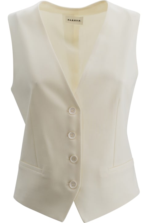 Parosh Coats & Jackets for Women Parosh White Vest