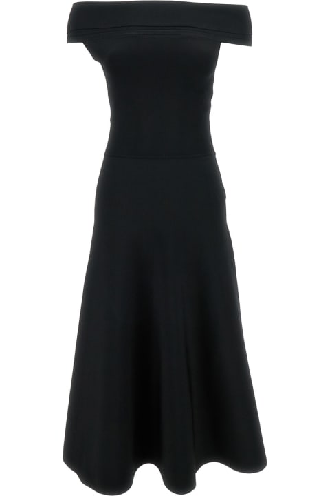 Fashion for Women Fabiana Filippi Maxi Black Dress With Flared Skirt In Viscose Blend Woman