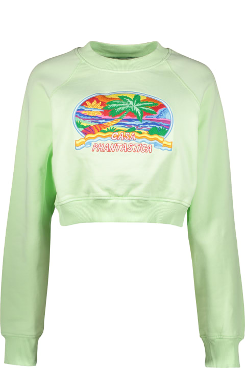 ウィメンズ フリース＆ラウンジウェア Casablanca Cropped Sweatshirt With Patch