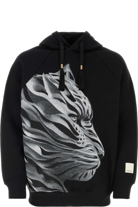 Emporio Armani Fleeces & Tracksuits for Men Emporio Armani Black Jersey Sweatshirt