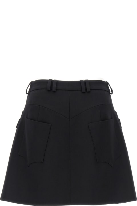 Balmain for Women Balmain 2 Pockets Gdp Trapeze Mini Skirt