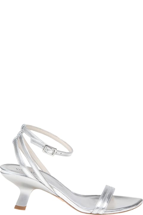 Vic Matié Sandals for Women Vic Matié ' Sandal In Silver Color Laminated Leather