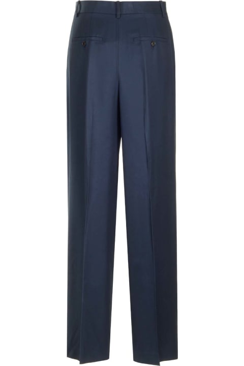 Theory Clothing for Women Theory Midnight Blue Satin Trousers