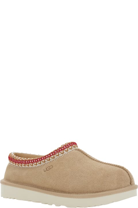 UGG لـ Women UGG Tasman Beige Plaited Hem Mules In Suede Woman