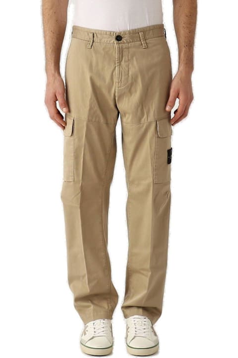 Clothing for Men Stone Island Logo Patch Regular Fit Cargo Pants
