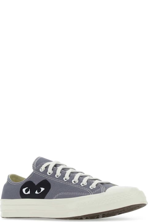 Comme des Garçons Play أحذية سنيكرز لـ السيدات Comme des Garçons Play Dark Grey Canvas Comme Des Garã§ons X Converse Sneakers