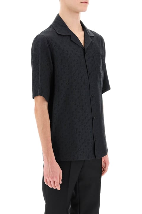 Off-White for Men Off-White Holiday Bowling Shirt With Off Pattern