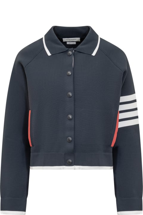 Thom Browne Coats & Jackets for Women Thom Browne 4-bar Striped Button-up Jacket
