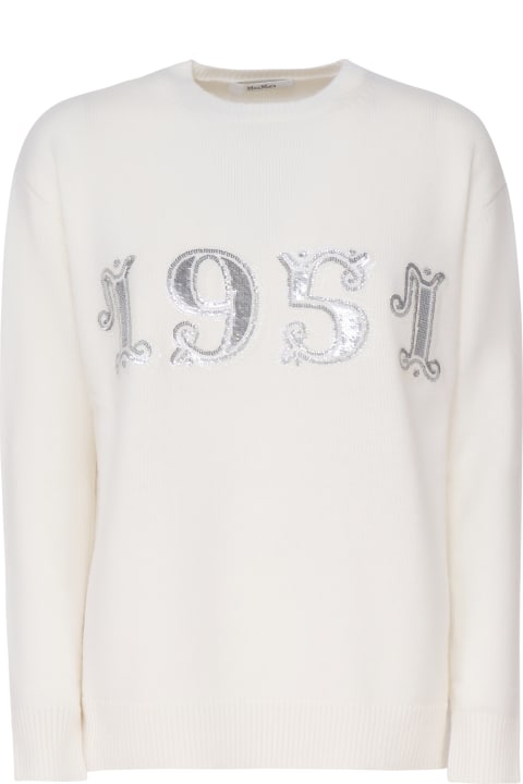 Sale for Women Max Mara Plata Pullover In Wool, Cashmere And Sequins