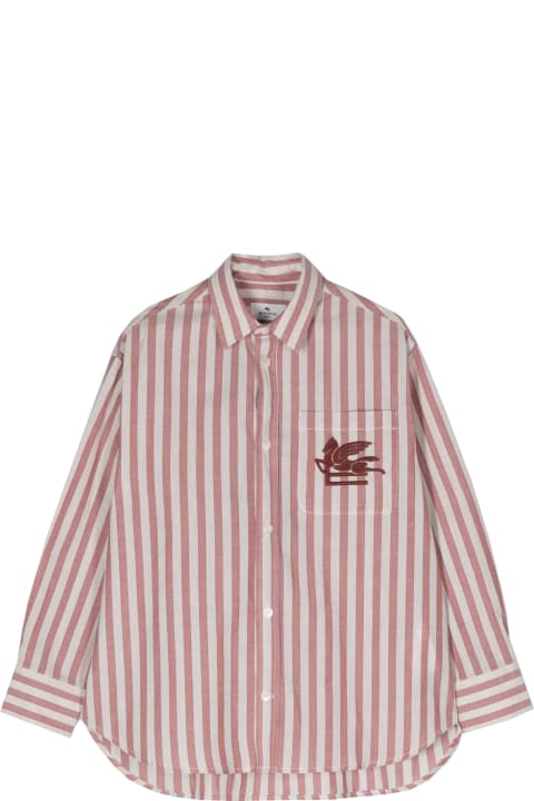 ガールズ Etroのシャツ Etro Striped Shirt With Logo