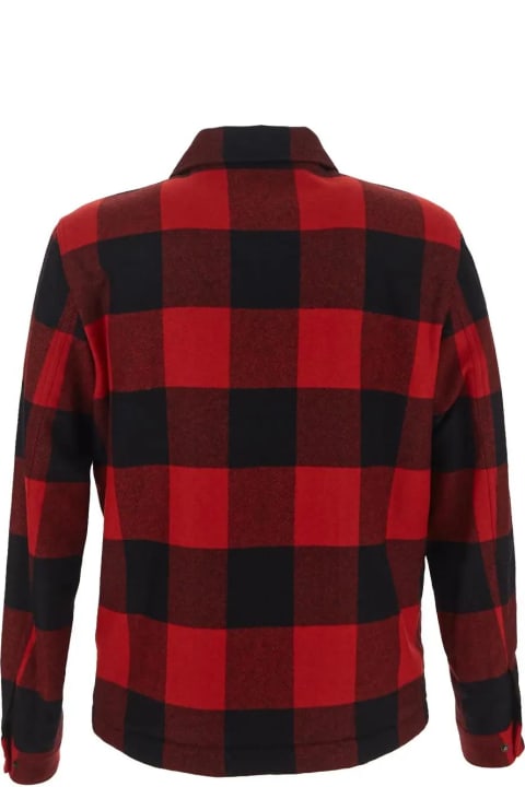 Woolrich Coats & Jackets for Men Woolrich Sherpa Timber Check Overshirt