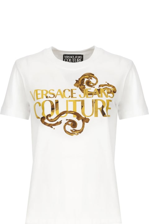 Versace Jeans Couture Topwear for Women Versace Jeans Couture Logo-print Cotton T-shirt
