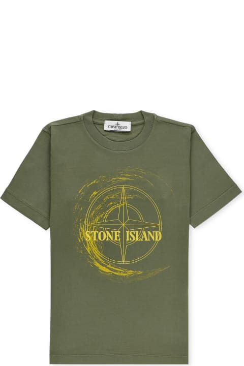 Sale for Boys Stone Island Cotton T-shirt