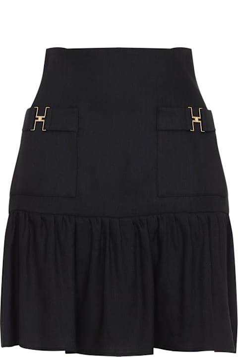 Elisabetta Franchi لـ Kids Elisabetta Franchi Linen Mini Skirt