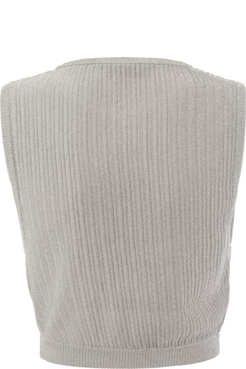 Elisabetta Franchi Coats & Jackets for Women Elisabetta Franchi Metallised Viscose Cropped Top