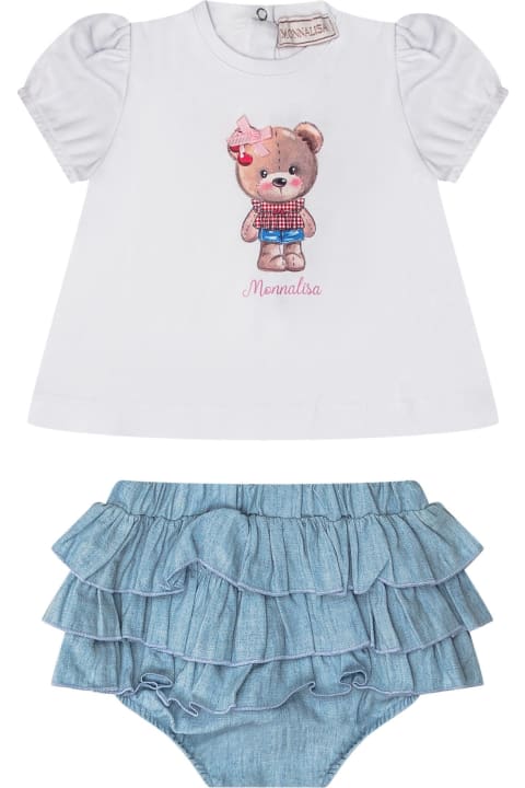 Bodysuits & Sets for Baby Girls Monnalisa T-shirt And Coulotte Set