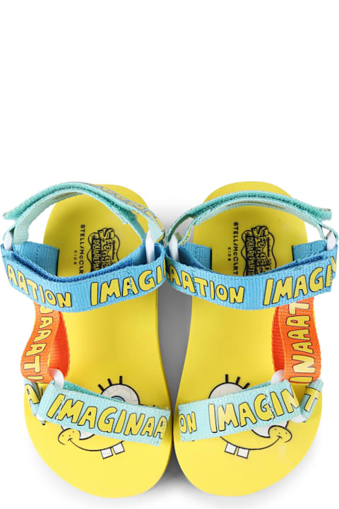 Stella McCartney Kids for Men Stella McCartney Kids Yellow Sandals For Kids With Spongebob