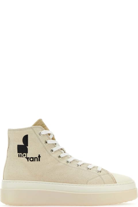 Isabel Marant for Women Isabel Marant Melange Ivory Canvas Austen High Sneakers