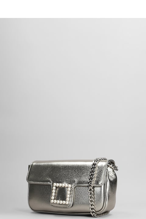 Roberto Festa Shoulder Bags for Women Roberto Festa Lunette Shoulder Bag In Gunmetal Leather
