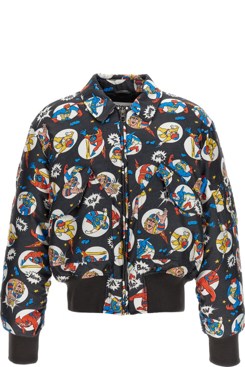 Moschino Coats & Jackets for Men Moschino Fantasy Cartoon Bomber Jacket