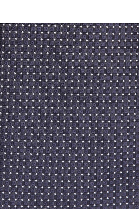 Canali for Men Canali Micro Polka Dot Blue Tie