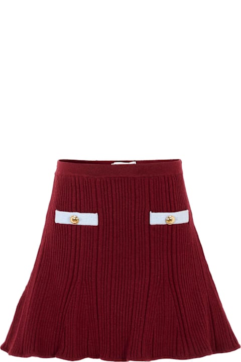 self-portrait for Men self-portrait Burgundy Skirt For Girl