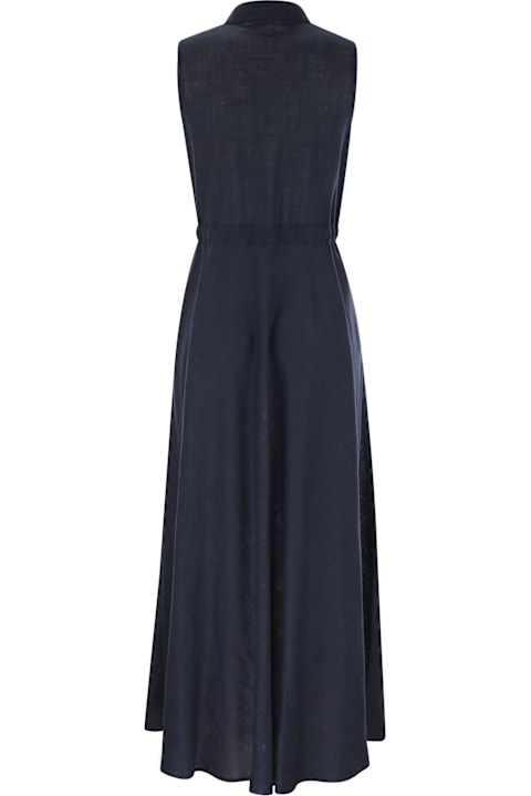 Herno Dresses for Women Herno Linen Sleeveless Chemisier Dress