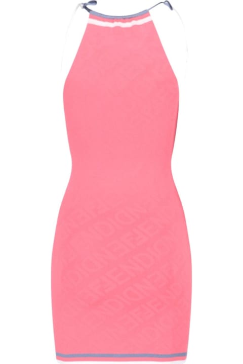 Fendi Clothing for Women Fendi Mirror Motif Viscose Mini Dress