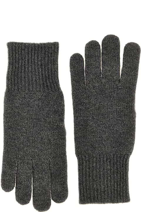 قفازات لـ القسم الرجالي Brunello Cucinelli Suede Detail Gloves